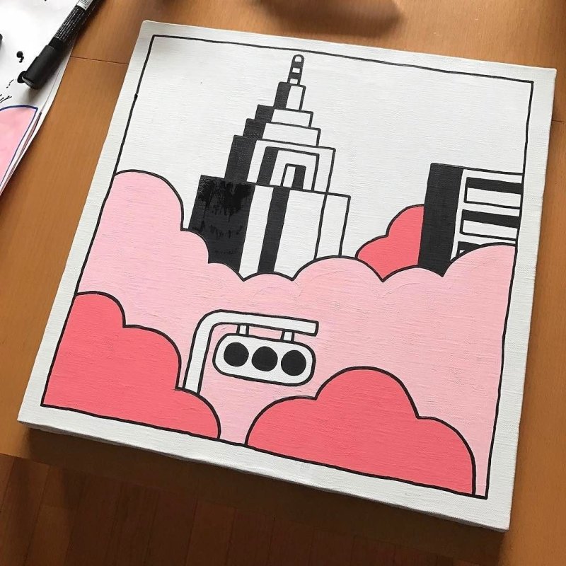 Яблоко маркерами