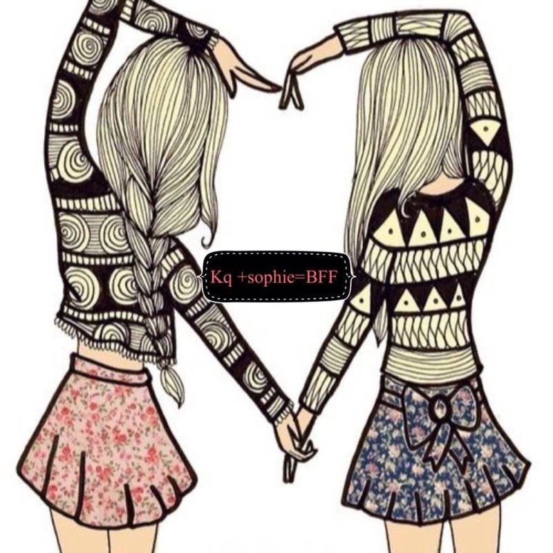 Подруги рисунок