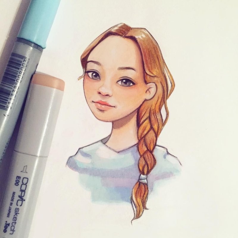 Рисунки фломастерами для начинающих