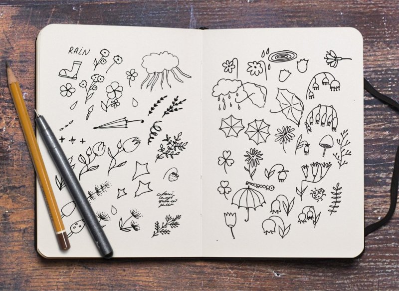 Рисунки для срисовки в скетчбук