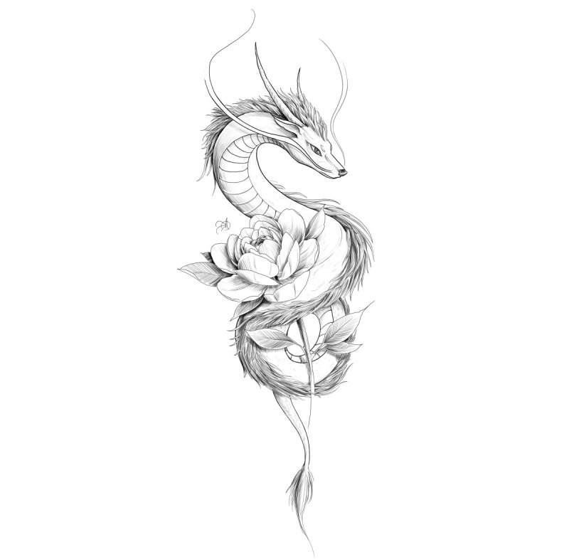 Ориентал Япония дракон