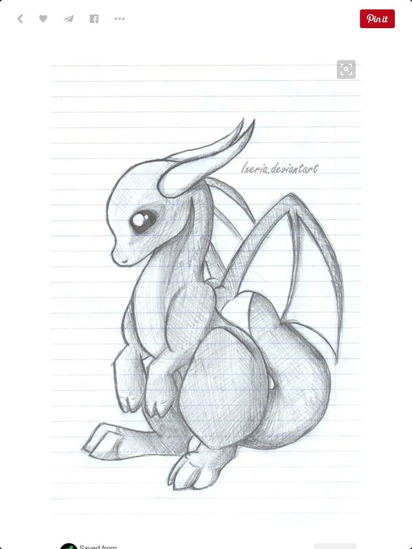 Драконы для срисовки легкие и красивые