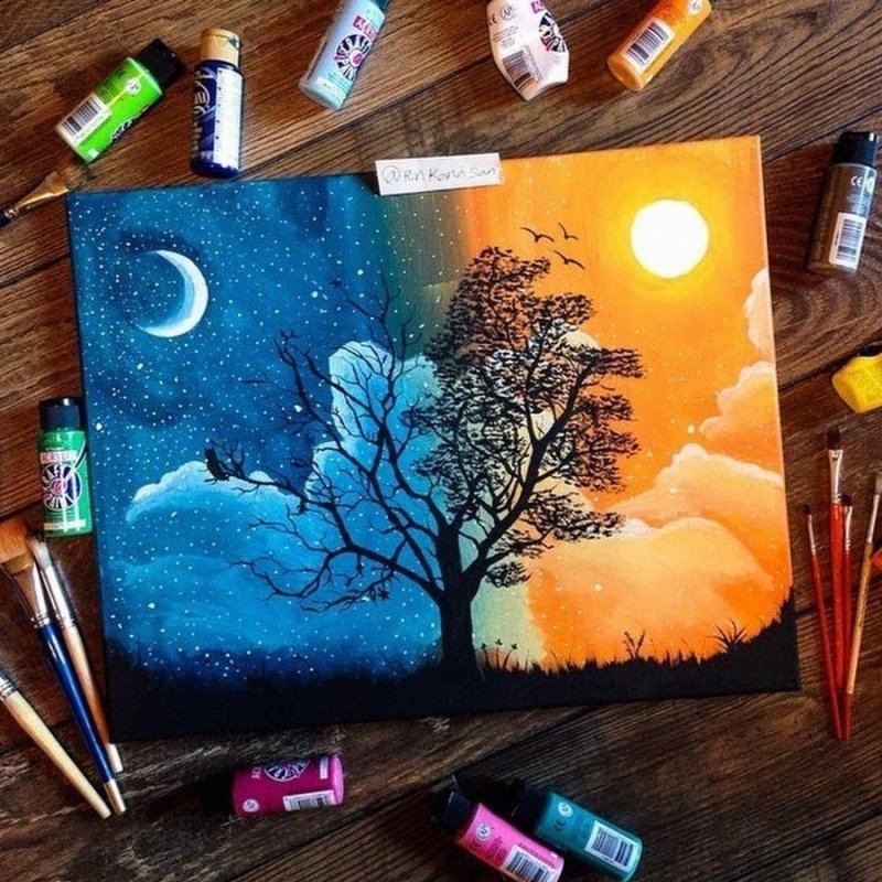 Красивые рисунки красками