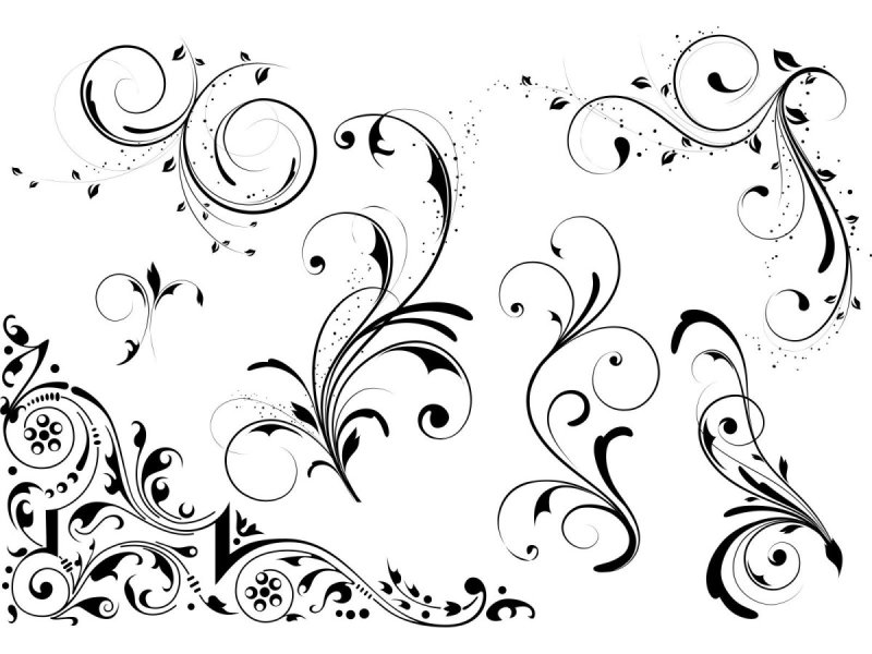 Цветочные узоры карандашом