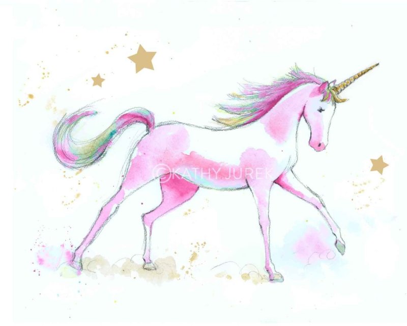 Единорог карандашом