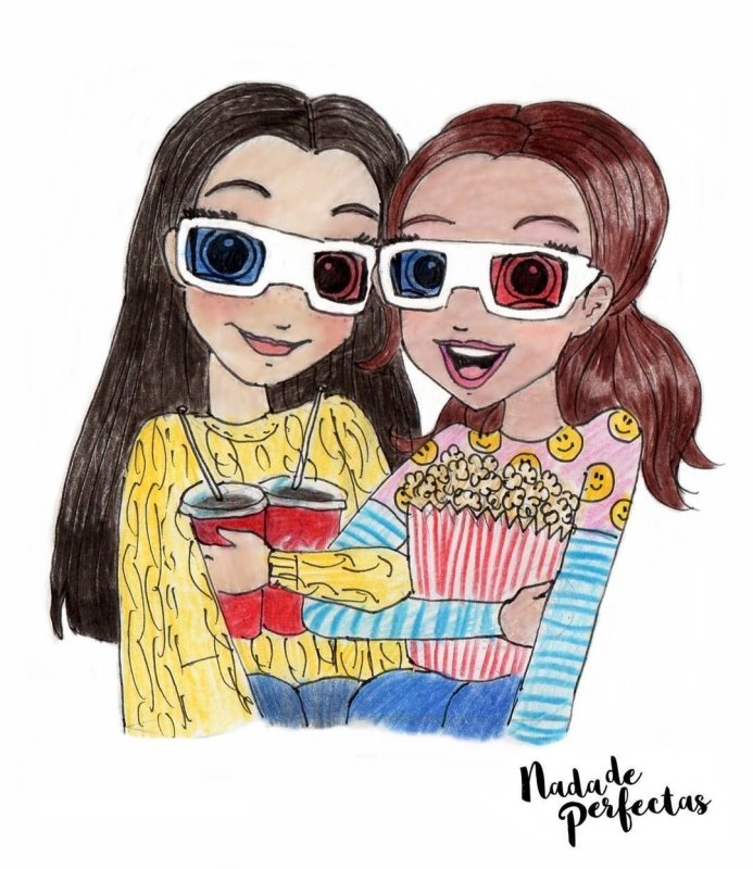 Подруги рисунок