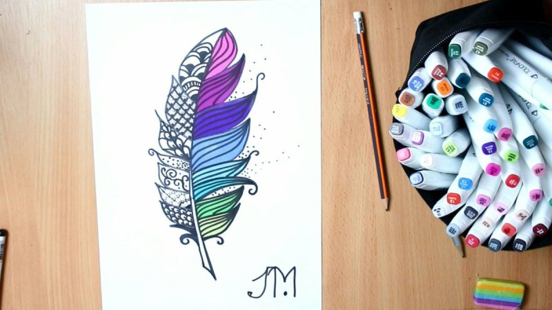 Рисунки маркерами