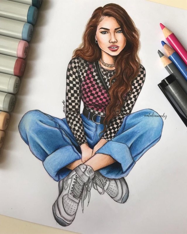 Девушка рисунок