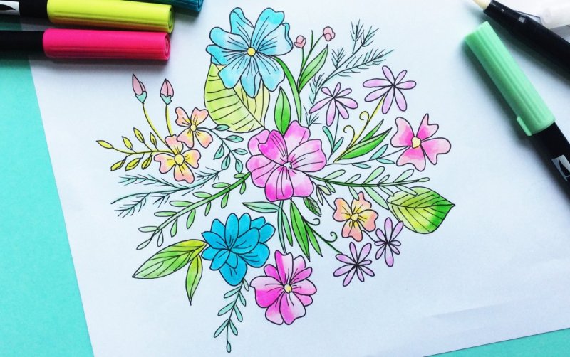 Красивые рисунки фломастерами