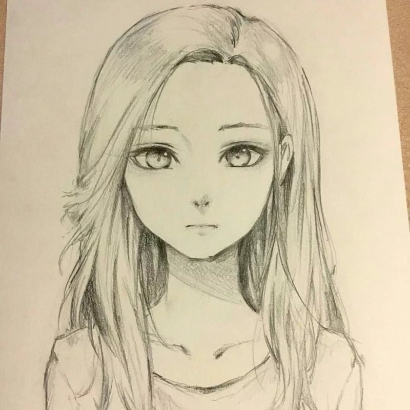 Рисунки для срисовки аниме