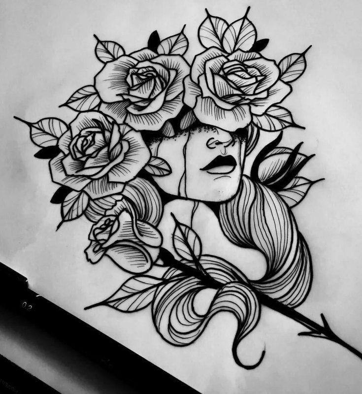 Цветы для срисовки