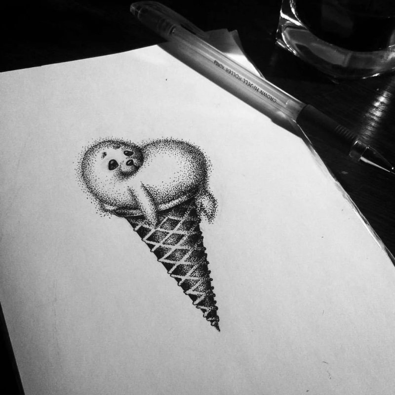 Чёрно-белые рисунки