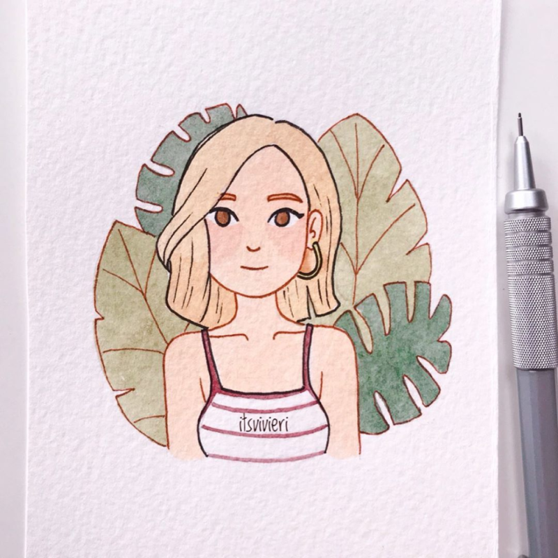 Рисунки фломастерами в скетчбуке