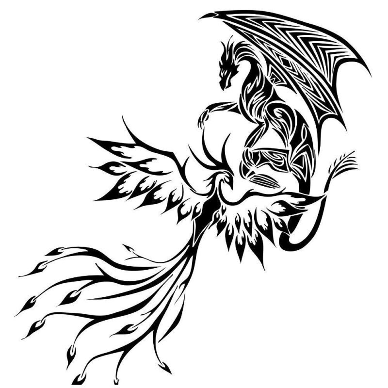 Феникс тату