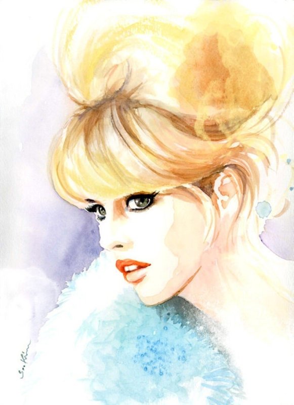 Лицо девушки рисунок