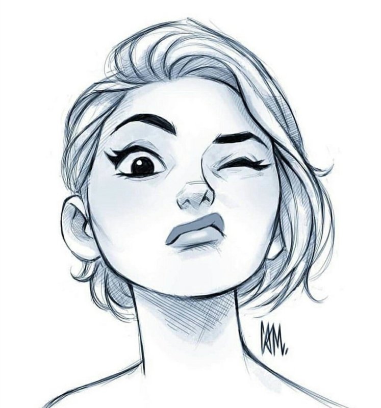 Селфи рисунок карандашом