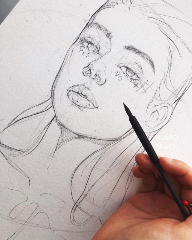 Скетчи карандашом для начинающих