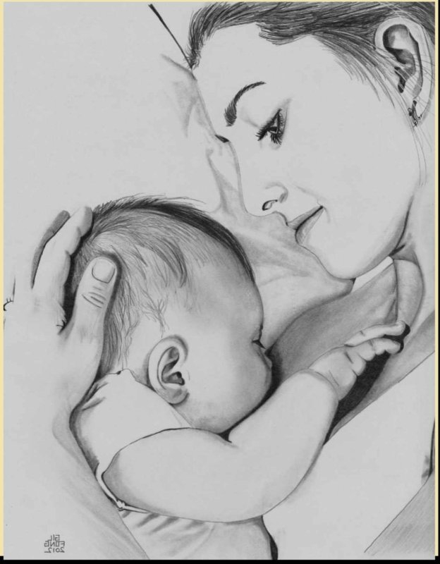 Рисунок для мамы легкий