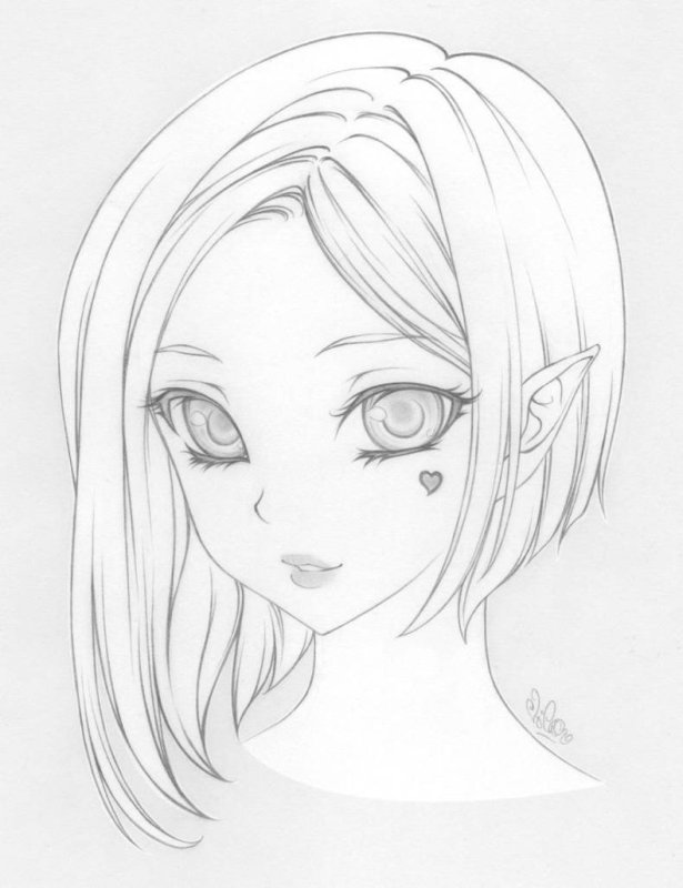 Аниме срисовать