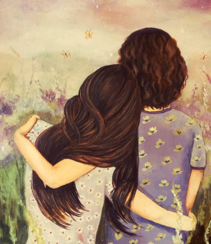 Модная мама рисунок