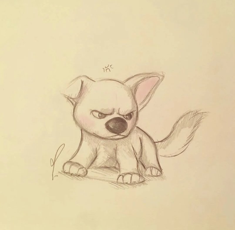 Срисовки карандашом мультяшных героев