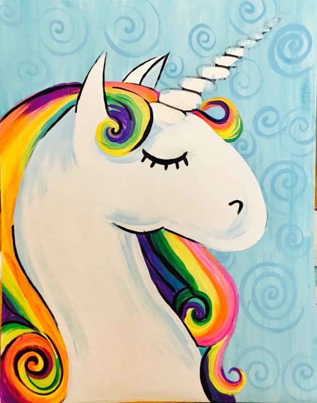 Единорог карандашом милый