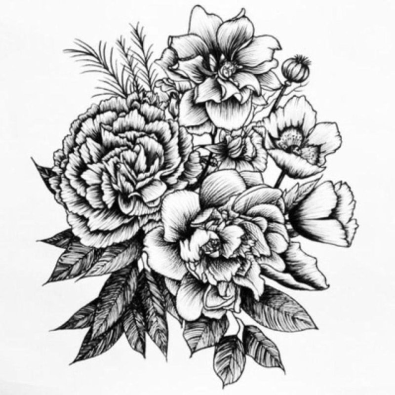 Цветы эскиз