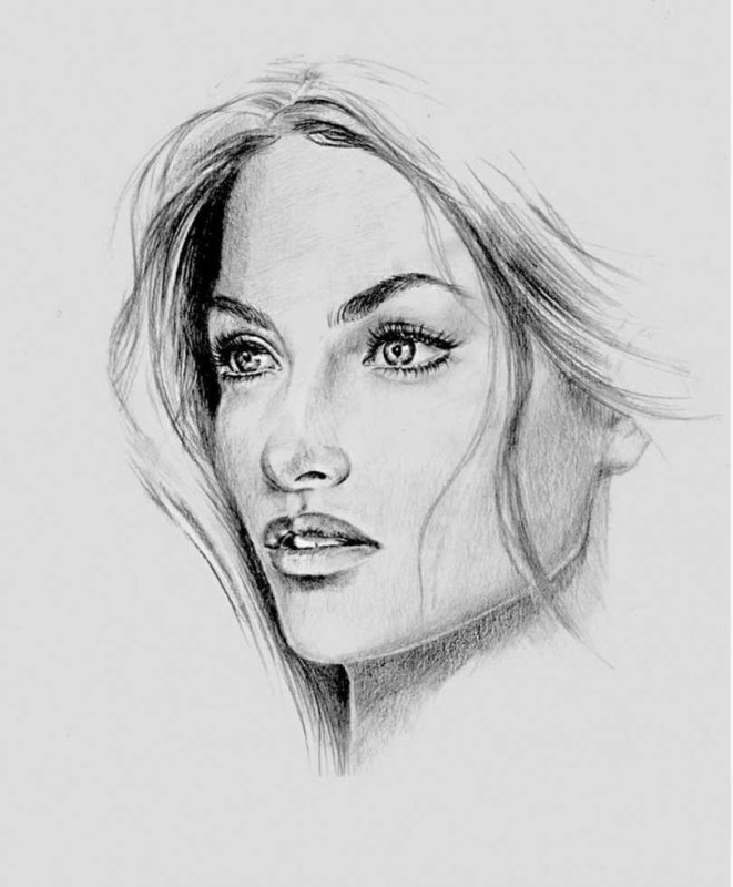 Рисунок девушки карандашом