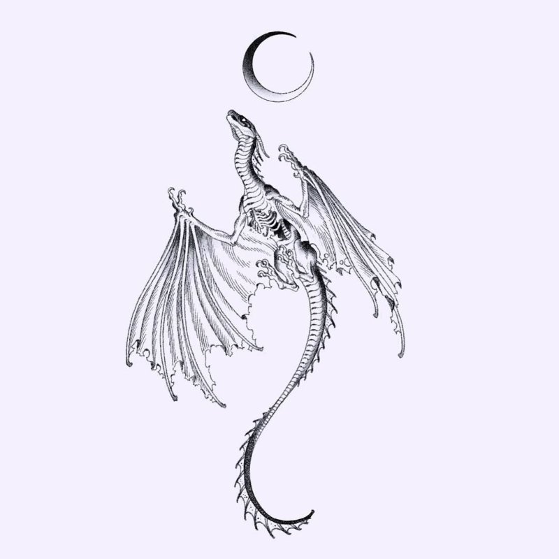 Японский дракон эскиз