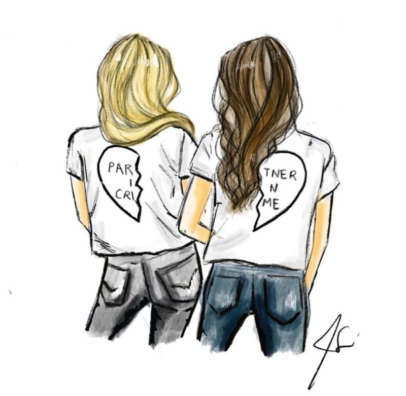 Подруги для срисовки