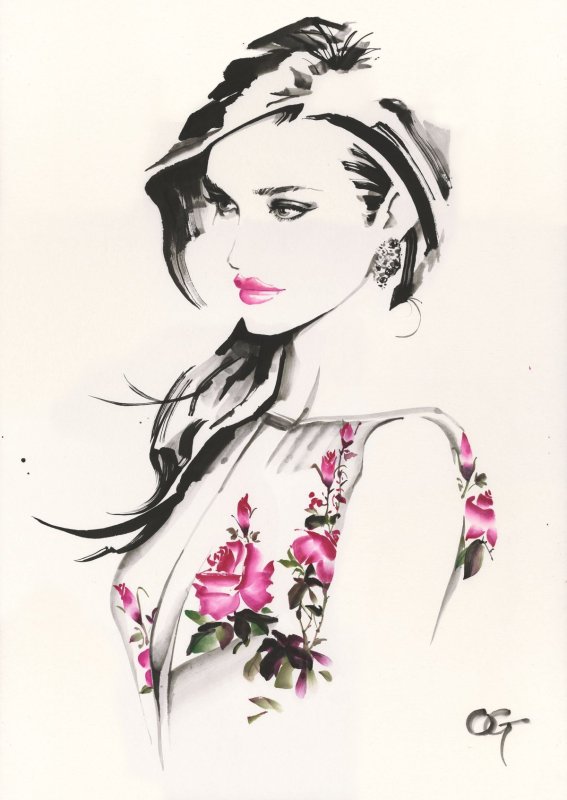 Рисунки девушек в стил