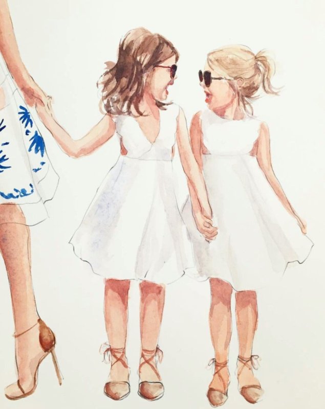 Фэшн иллюстрация дети