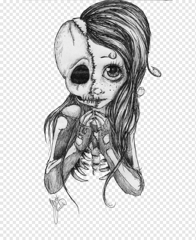 Нарисовать страшное лицо