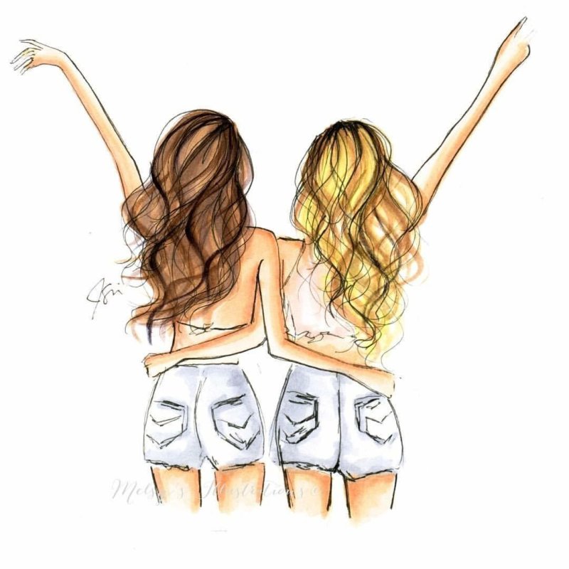 Рисунки для срисовки подруги