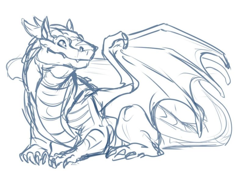 Мифические существа драконы карандашом