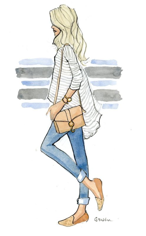 Блондинка карандашом