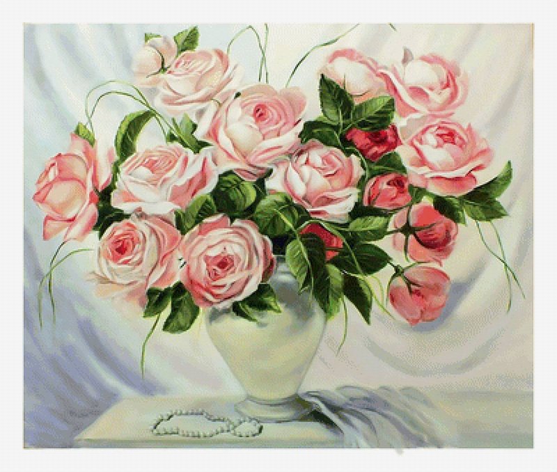 Раскраска цветы в вазе