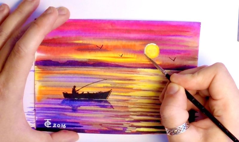 Красивые рисунки красками для начинающих