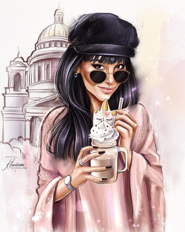 Модные девочки мультяшные