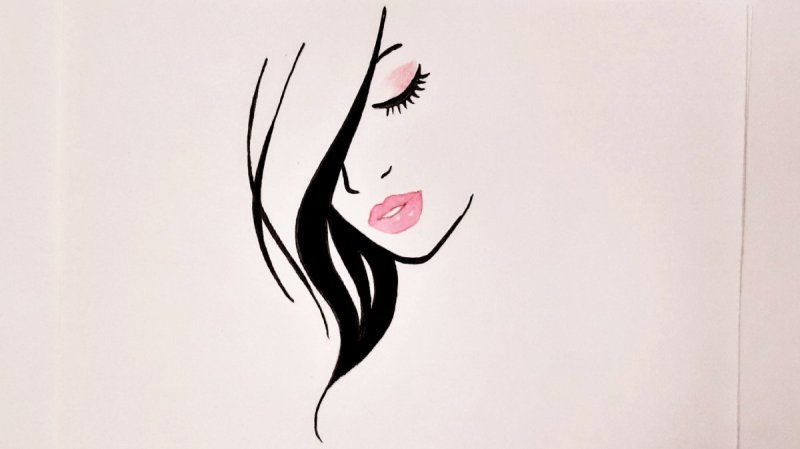 Розовые милые иллюстрации