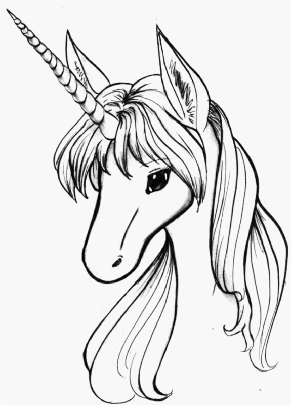 Единорожка акварель