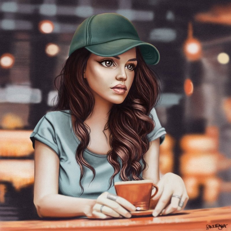 Девочка в мультяшном стиле