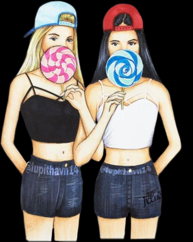 Подруги рисунок