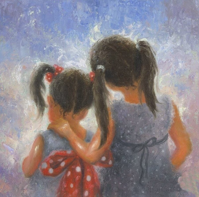 Мама и две Дочки картина