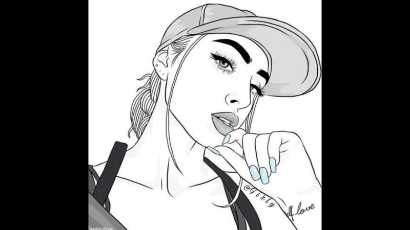 Рисунки для срисовки девушки