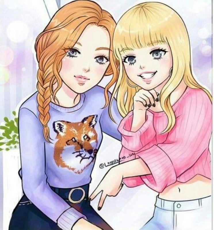 Подруги рисунок