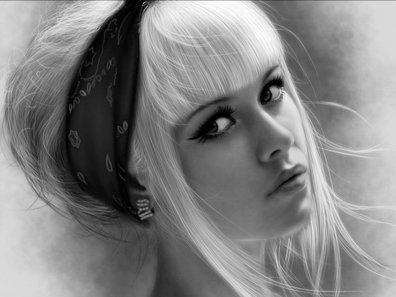 Рисунок девушки карандашом