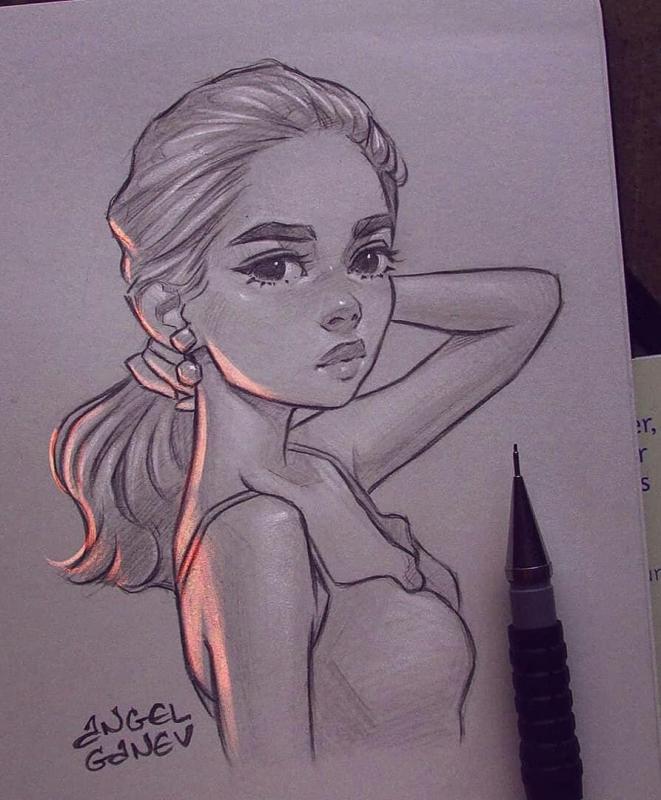 Девушка рисунок