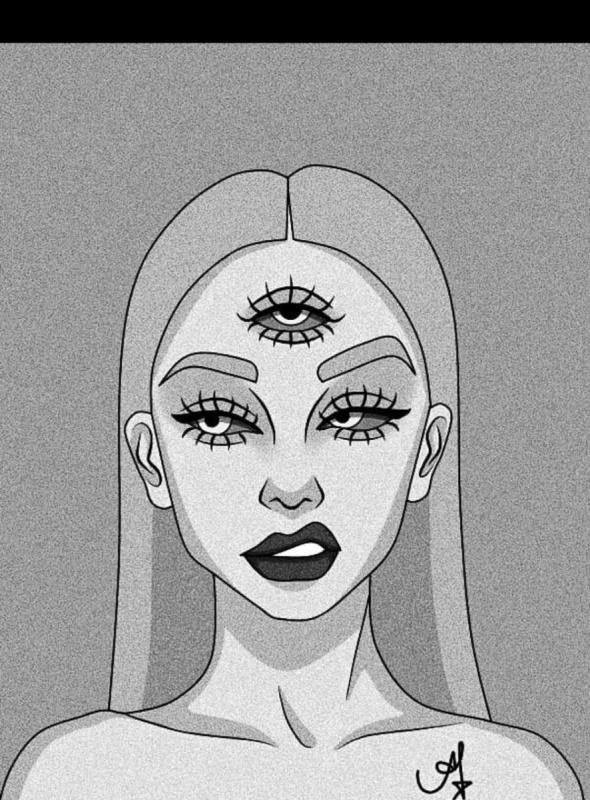 Черно белые рисунки девушек