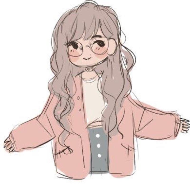 Девушка с каре рисунок